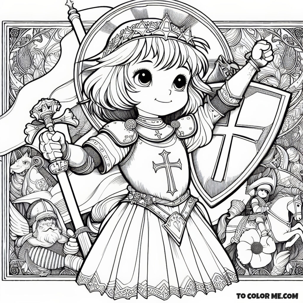Joan of Arc’s Historic Journey: A Coloring Exploration - Discover her world in color
