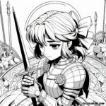 Saint Joan of Arc: Color the Legend - A coloring page for history buffs and art lovers alike