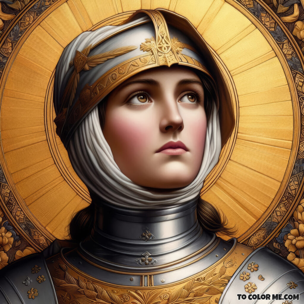 Joan of Arc’s Valiant Quest: Historical Coloring Pages