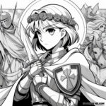 The Saintly Warrior: A Joan of Arc Coloring Experience