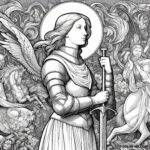 The Visionary Saint Joan of Arc: Inspirational Coloring Pages