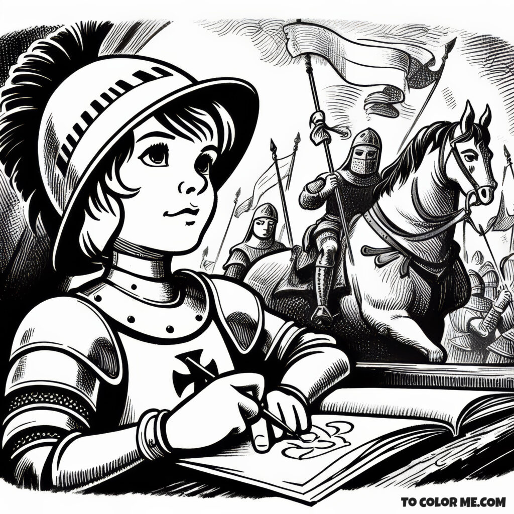 The Legend of Joan of Arc: Color and Learn