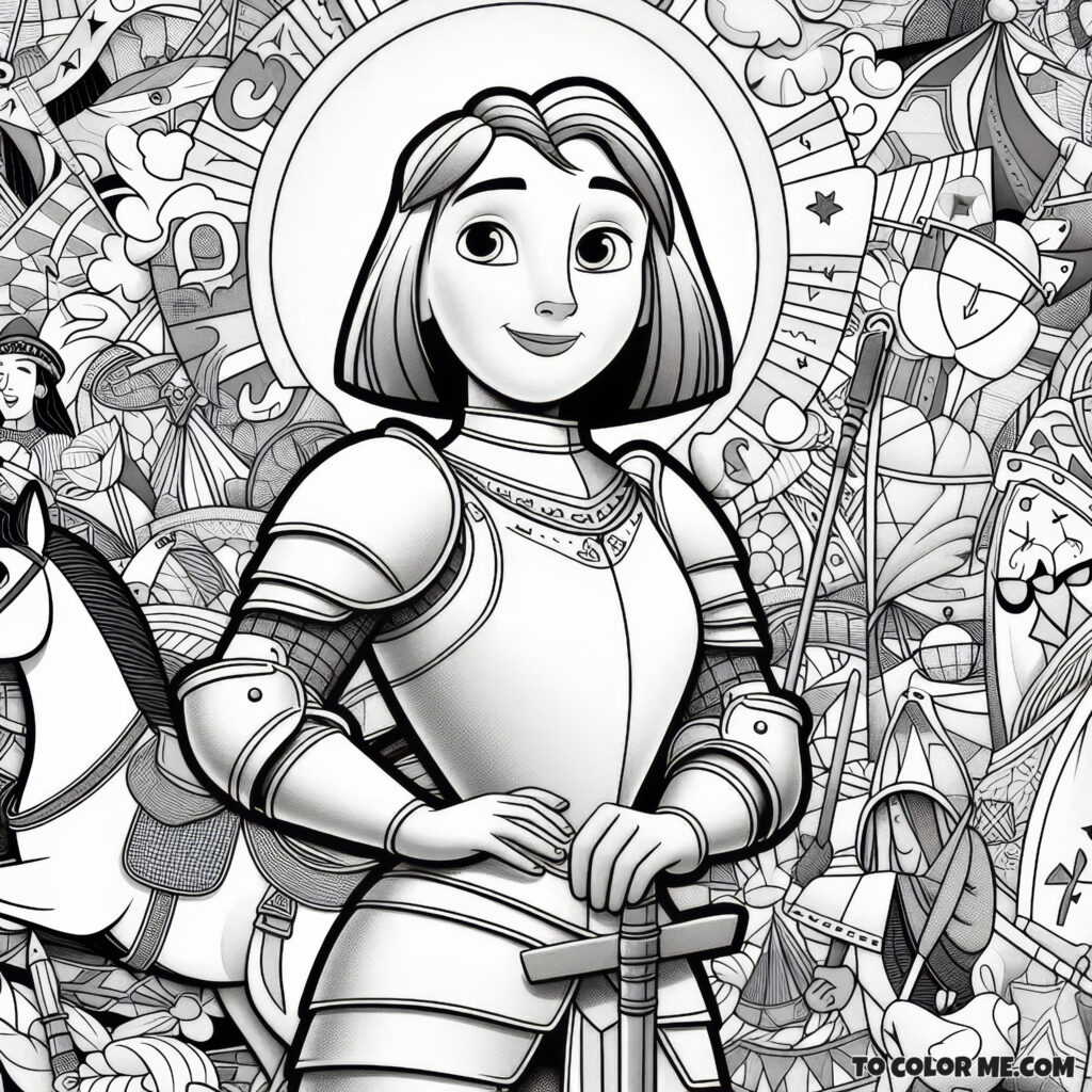 The Heroic Saga of Joan of Arc - A Coloring Book for the Brave