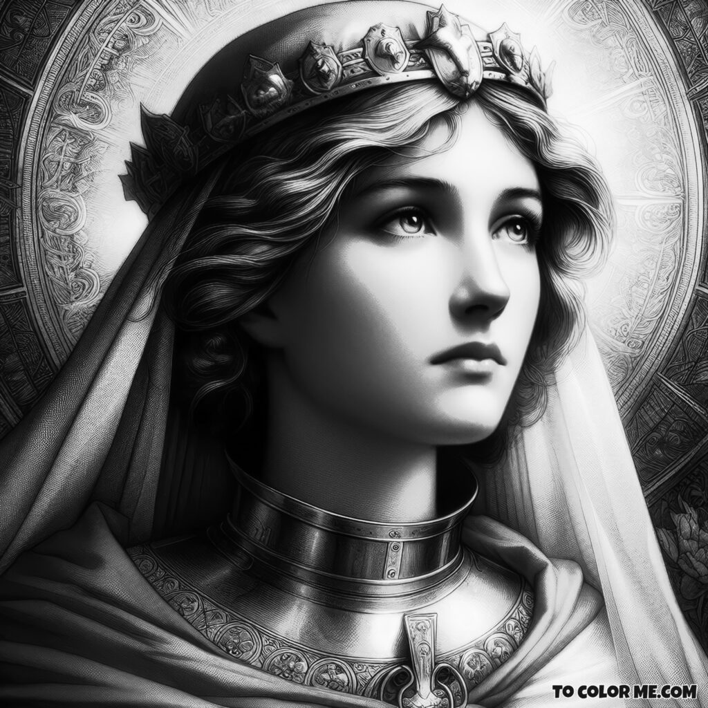 Joan of Arc: The Warrior Maiden - Historical Coloring Scenes