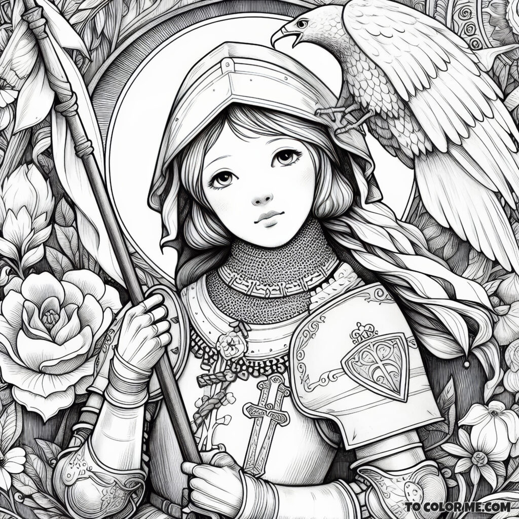 Joan of Arc: The Armor of Faith - A Coloring Page Series