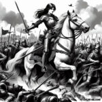 The Inspiring Legend of Joan of Arc - A Coloring Book Story