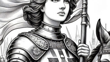 Joan of Arc: The Saintly Heroine - A Coloring Page Story