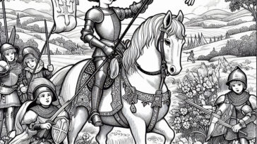 Joan of Arc: The Warrior Saint - A Coloring Tribute