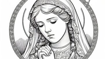 Saint Joanna’s Prayer: A Coloring Page of Faith and Intercession for the Devout