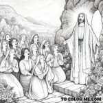 Dawn of Hope: Saint Joanna’s Easter Morning Witness Coloring Experience