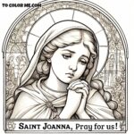 Interceding with Colors: Saint Joanna’s Prayerful Moment - A Devotional Coloring Activity