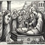 Saint Joanna’s Act of Reverence: Burying Saint John the Baptist - Printable Coloring