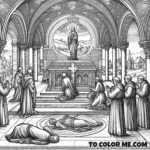 Unveiling History: Saint Joanna and Saint John the Baptist’s Tomb Coloring Page