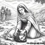 Saint Joanna’s Guiding Light: Unearthing the Sacred History with Constantine - Educational Coloring