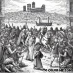 Crisis in Carthage: Saint Julia’s Abduction - Vandal Siege Coloring Page