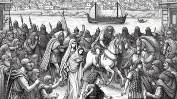 Crisis in Carthage: Saint Julia’s Abduction - Vandal Siege Coloring Page