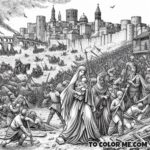 Vandals at the Gates: Young Julia’s Capture - A Historical Coloring Experience