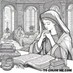 Saint Julia’s Childhood Prayer - Serene Scenes from Ancient Carthage to Color