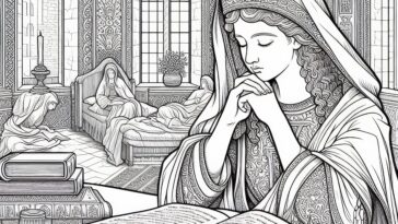 Saint Julia’s Childhood Prayer - Serene Scenes from Ancient Carthage to Color