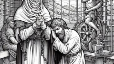 Coloring Serenity: Saint Julia’s Prayerful Moments Amidst Slavery - A Reflective Artistic Journey