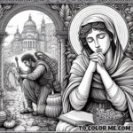 Prayers in Bondage: Saint Julia’s Solace - Inspirational Scenes to Color