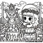 Colorful Conviction: Julia’s Kawaii Refusal at the Festival - A Scene of Spiritual Strength