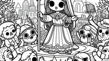 Saint Julia’s Defiance: A Cute Coloring Challenge - Stand Firm with Her in Art