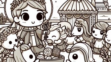 Kawaii Courage: Saint Julia’s Stand Against Pagan Gods - Color Her Bravery