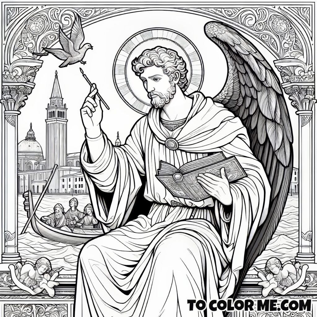 Venice’s Protector: Saint Mark the Evangelist Coloring Sheets