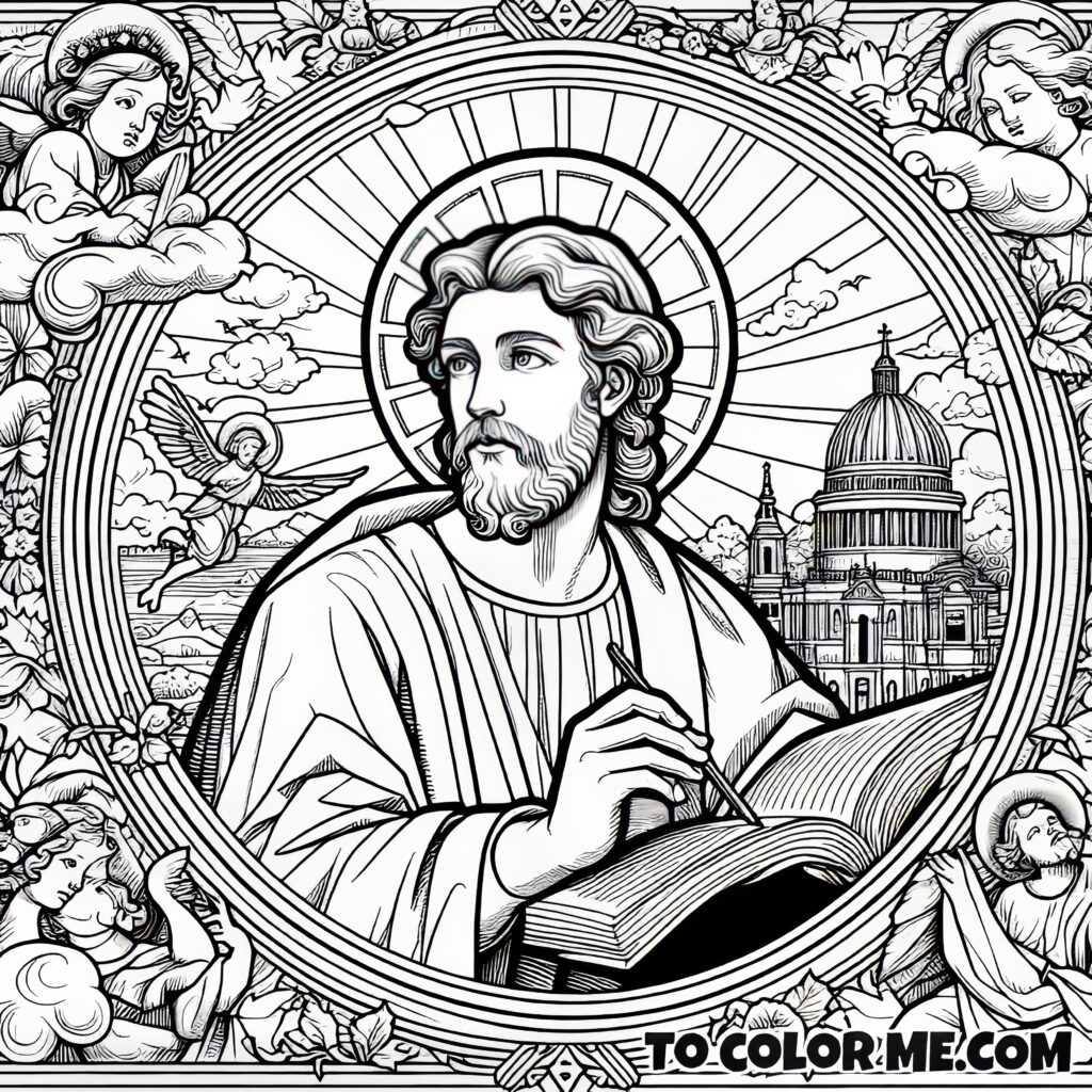 Saint Mark the Evangelist: Coloring Pages for Christian Education