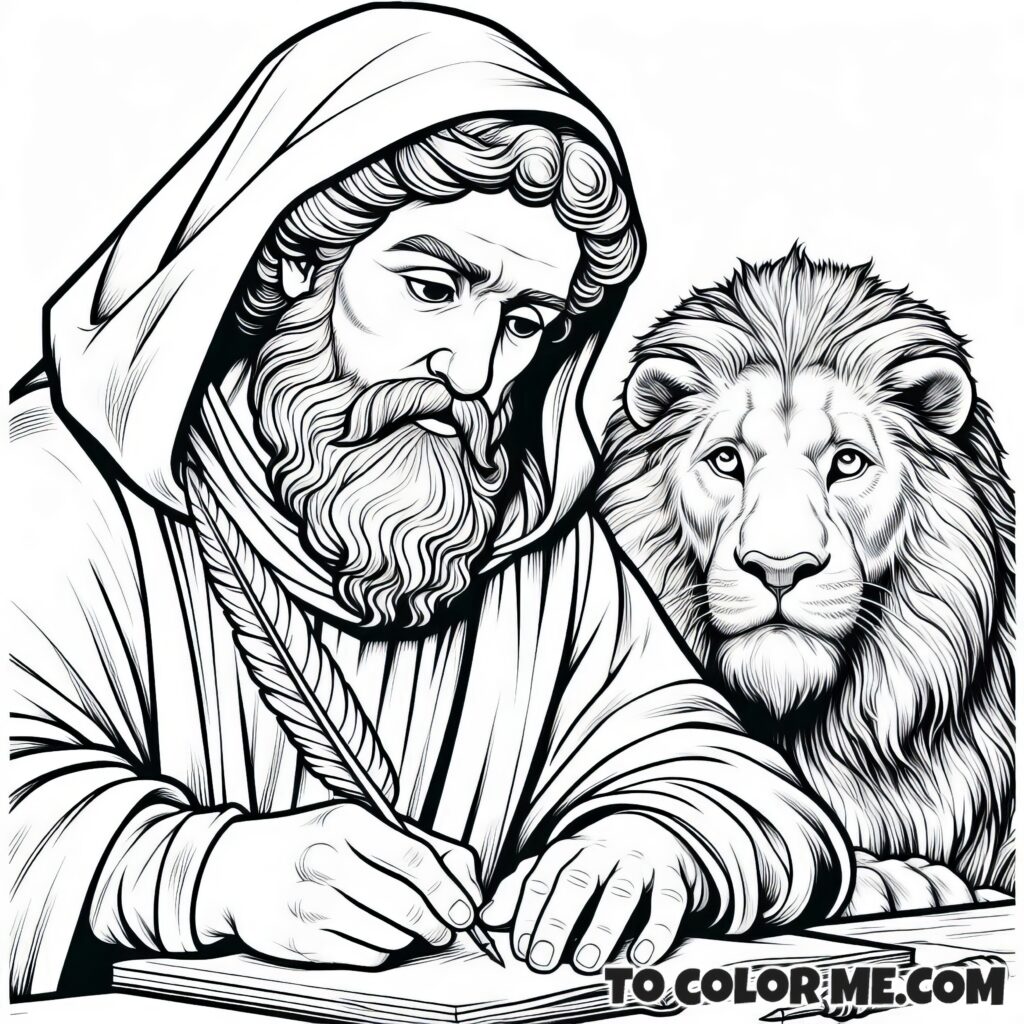 Patron of Notaries: Saint Mark’s Coloring Inspiration