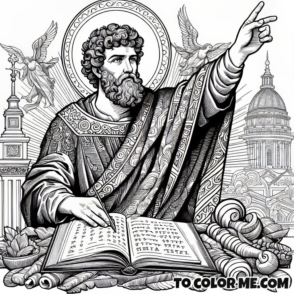 Biblical Scenes: The Coloring Book of Saint Mark the Evangelist