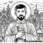 Coloring the Patron of Perseverance: Saint Matthew Le Van Gam