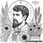 The Courageous Life of Saint Matthew Le Van Gam to Color
