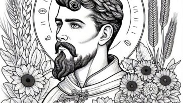 The Courageous Life of Saint Matthew Le Van Gam to Color
