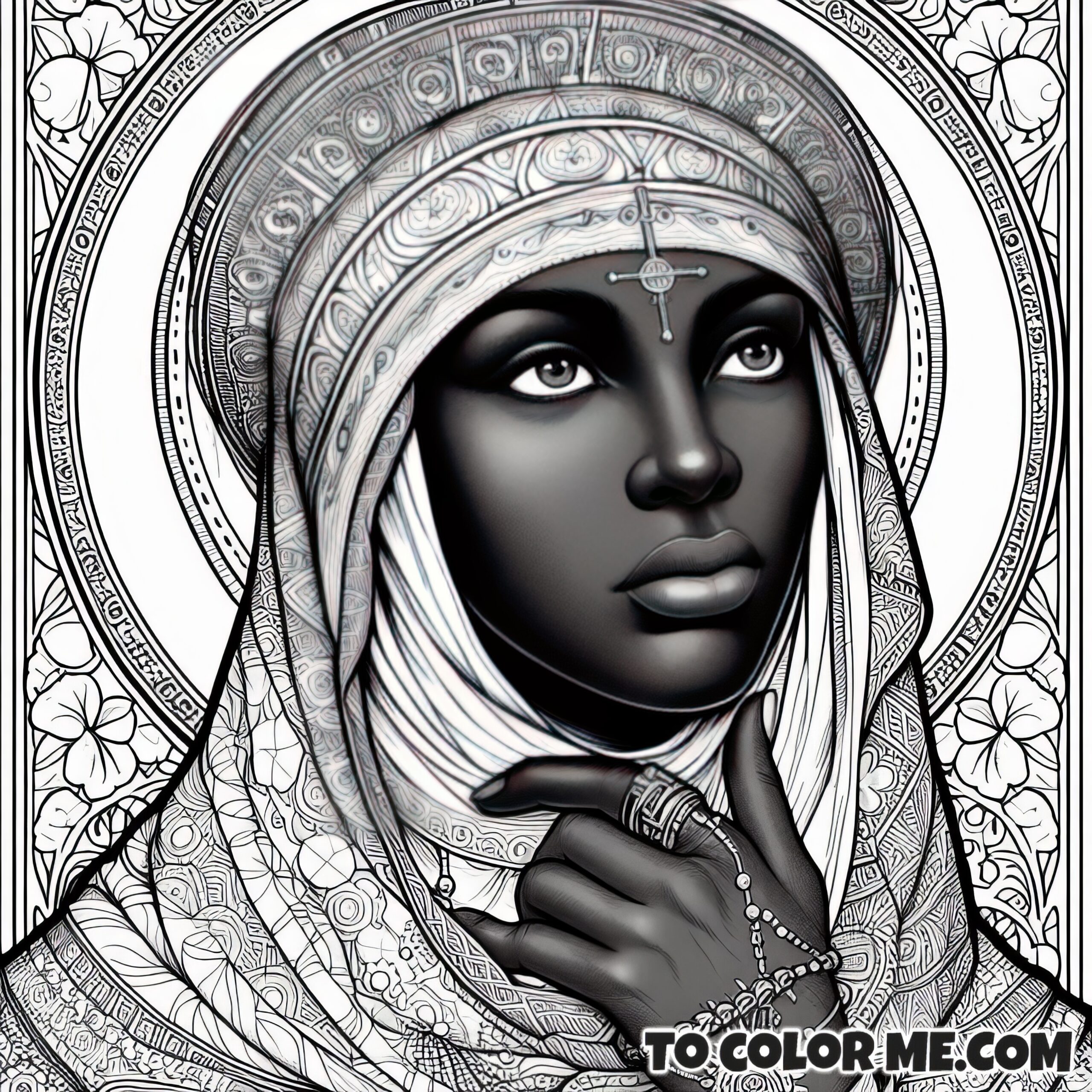 The Resilient Saint Monica: A Coloring Page for the Faithful – To Color ...