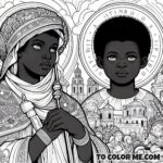 Saint Monica: Coloring the Path to Sainthood