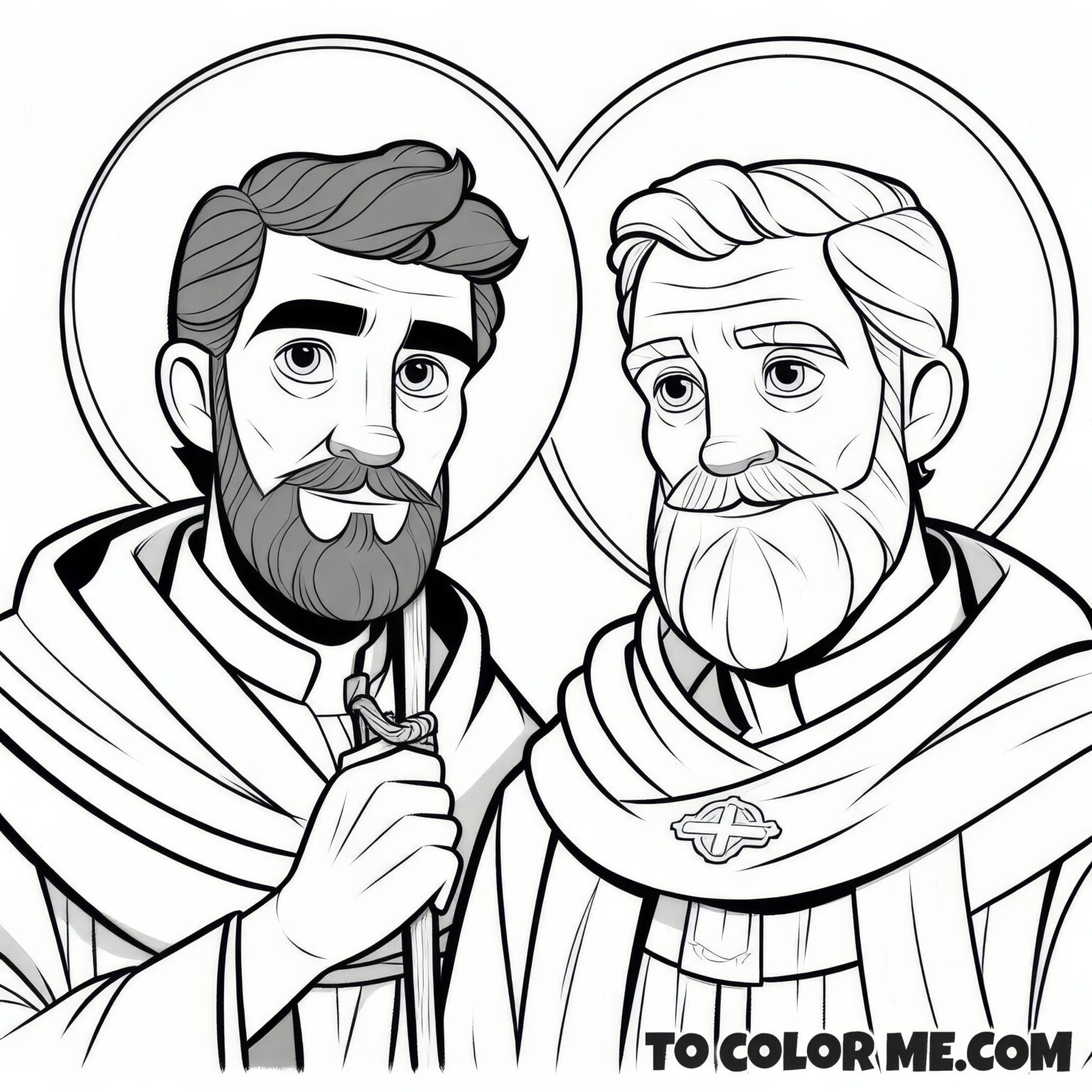 Saints Philip and James the Less Apostolic Witnesses in Color To Color Me Free