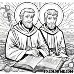 Saints Philip and James the Less: From Discipleship to Sainthood Coloring Page