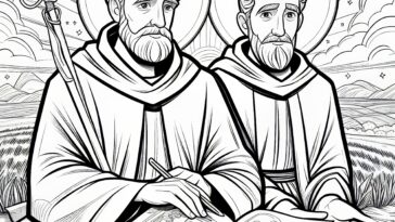 Saints Philip and James the Less: From Discipleship to Sainthood Coloring Page
