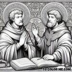Saints Philip and James the Less: Martyrs of Faith Printable Coloring Page
