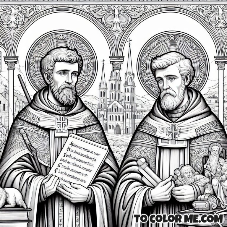 Journey Through Scripture Saint Philip and James the Less Art for Kids To Color Me Free