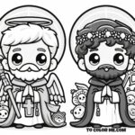 Saints Philip and James the Less: Pillars of the Church Coloring Sheets