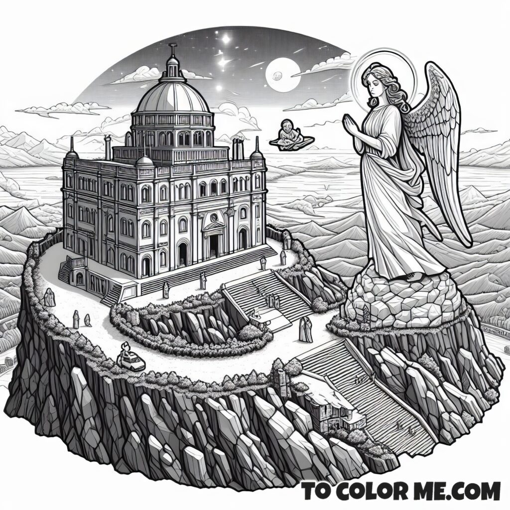 Divine Protection: St. Michael of Monte Gargano Coloring Pages