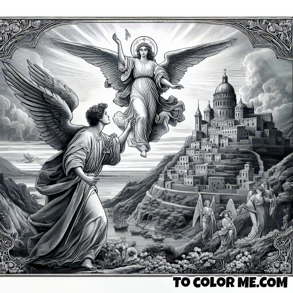 Angelic Wonders: The Monte Gargano St. Michael Coloring Experience