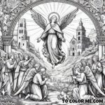 St. Michael’s Holy Apparition: A Monte Gargano Coloring Page
