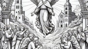 St. Michael’s Holy Apparition: A Monte Gargano Coloring Page