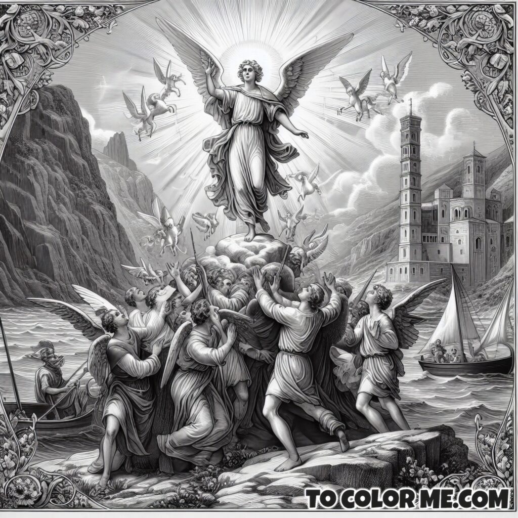 Angelic Encounter: Color the Story of St. Michael at Monte Gargano