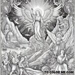 Monte Gargano’s Celestial Vision: St. Michael Coloring Activity