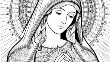 The Abbess of Agreda: A Coloring Page of Wisdom and Love